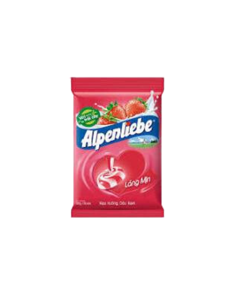 ALPENLIEBE HARD CANDY WITHOUT FILLING SMOOTH STRAWBERRY CREAM