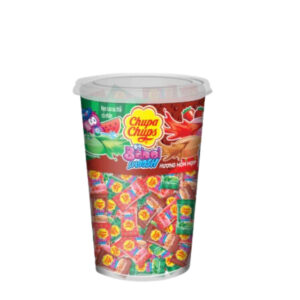 CHUPA CHUPS BIG BABOL SPLOOSH BLOWING GUM WITH FILL (JAR OF 74 PIECES) WATERMELON, STRAWBERRY, COLA FLAVOR