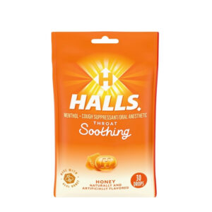 HALLS SMOOTHING HONEY NATURALLY & ARTIFICIALLY FLAVORED COUGH DROPS GETHALLS