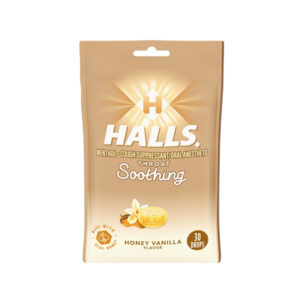 HALLS SMOOTHING HONEY VANILLA FLAVOR COUGH DROPS