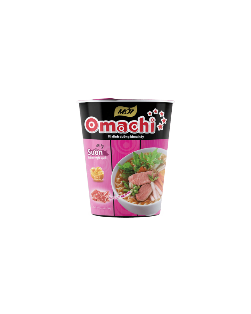 OMACHI POTATO INSTANT NOODLES - STEWED RIBS WITH FIVE FRUITS FLAVOR 72G