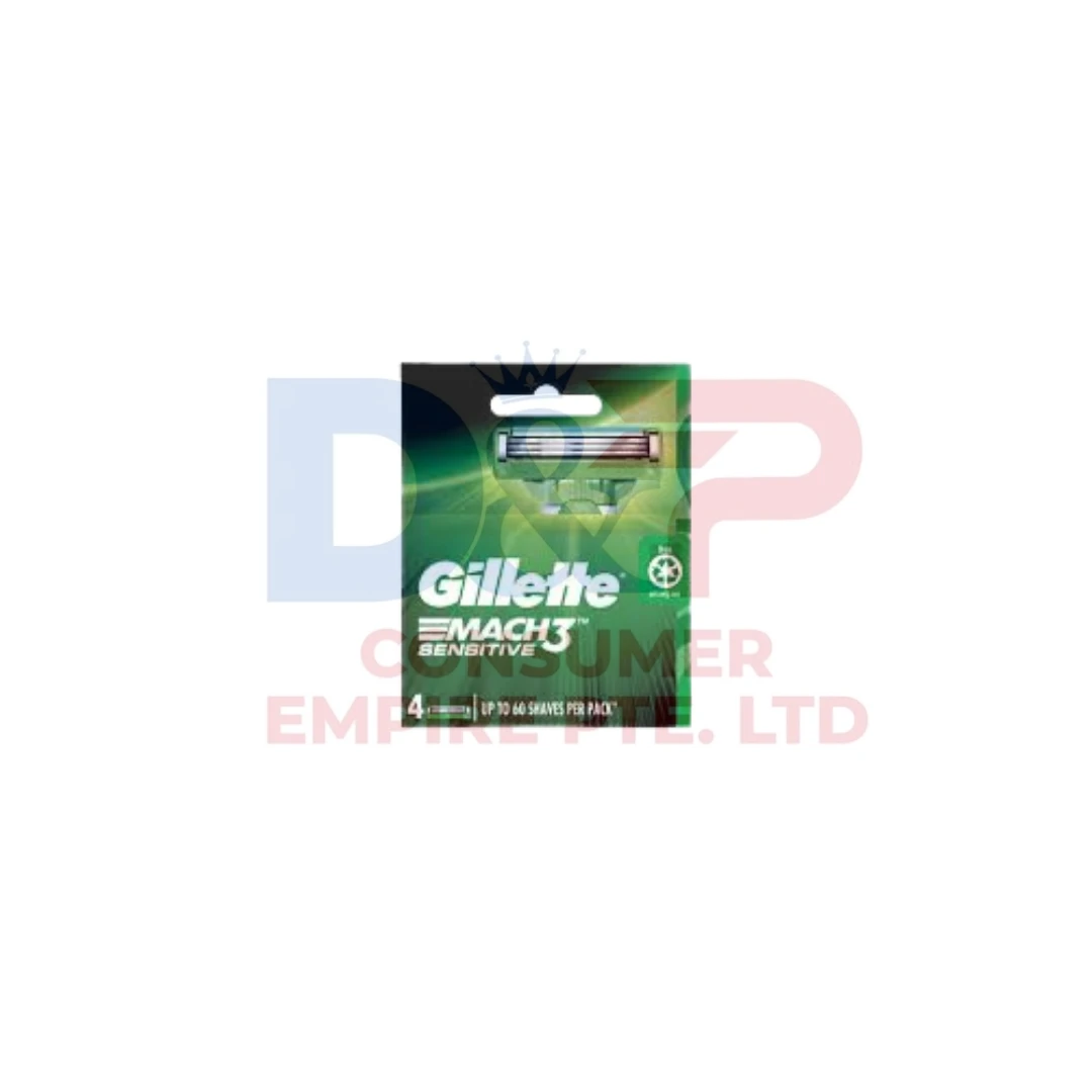 GILLETTE MACH 3 SENSITIVE 4 CARTRIDES BLADE - VIETNAM ORIGIN