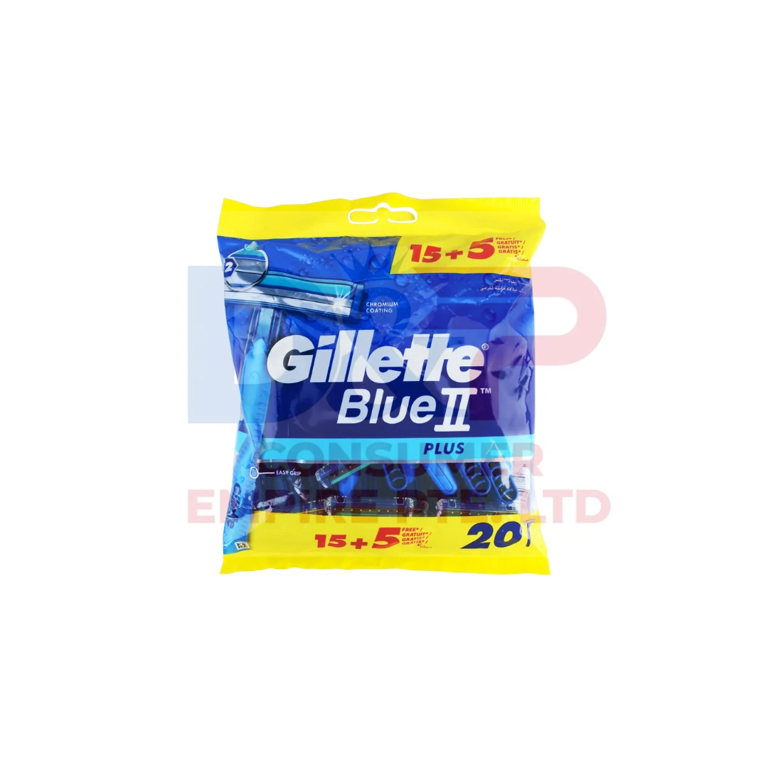 GILLETTE BLUE II 15+5 RAZORS - VIETNAM ORIGIN