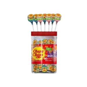 CHUPA CHUPS LOLLIPOP JAR 8X30X9G WHOLESALE 9G - INDONESIA ORIGIN
