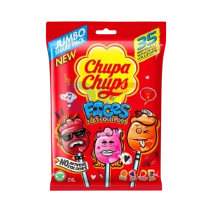 CHUPA CHUPS FACES FLAT LOLLIPOPS 210G WHOLESALE 210G - VIETNAM ORIGIN