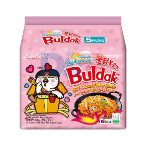 HOT CHICKEN FLAVOR RAMEN CREAM CARBONARA PACK 140G WHOLESALE MIDDLE EAST ORIGIN 140G - MIDDLE EAST ORIGIN