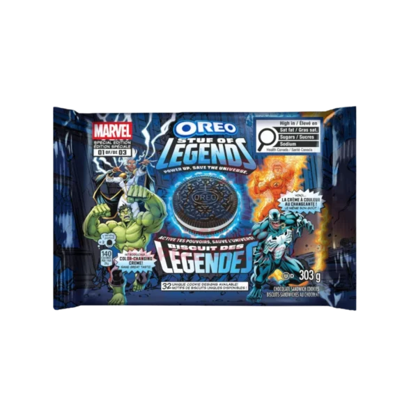 OREO MARVEL LEGENDS CHOCOLATE SANDWICH COOKIES 303G WHOLESALE 303G - US ...