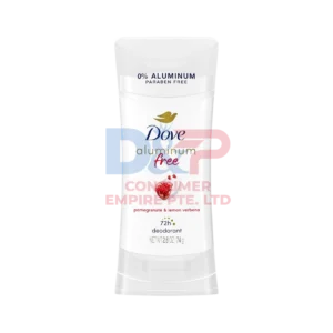 DOVE ALUMINUM FREE DEODORANT STICK POMEGRANATE LEMON VERBENA 2.6OZ WHOLESALE 2.6OZ - US ORIGIN