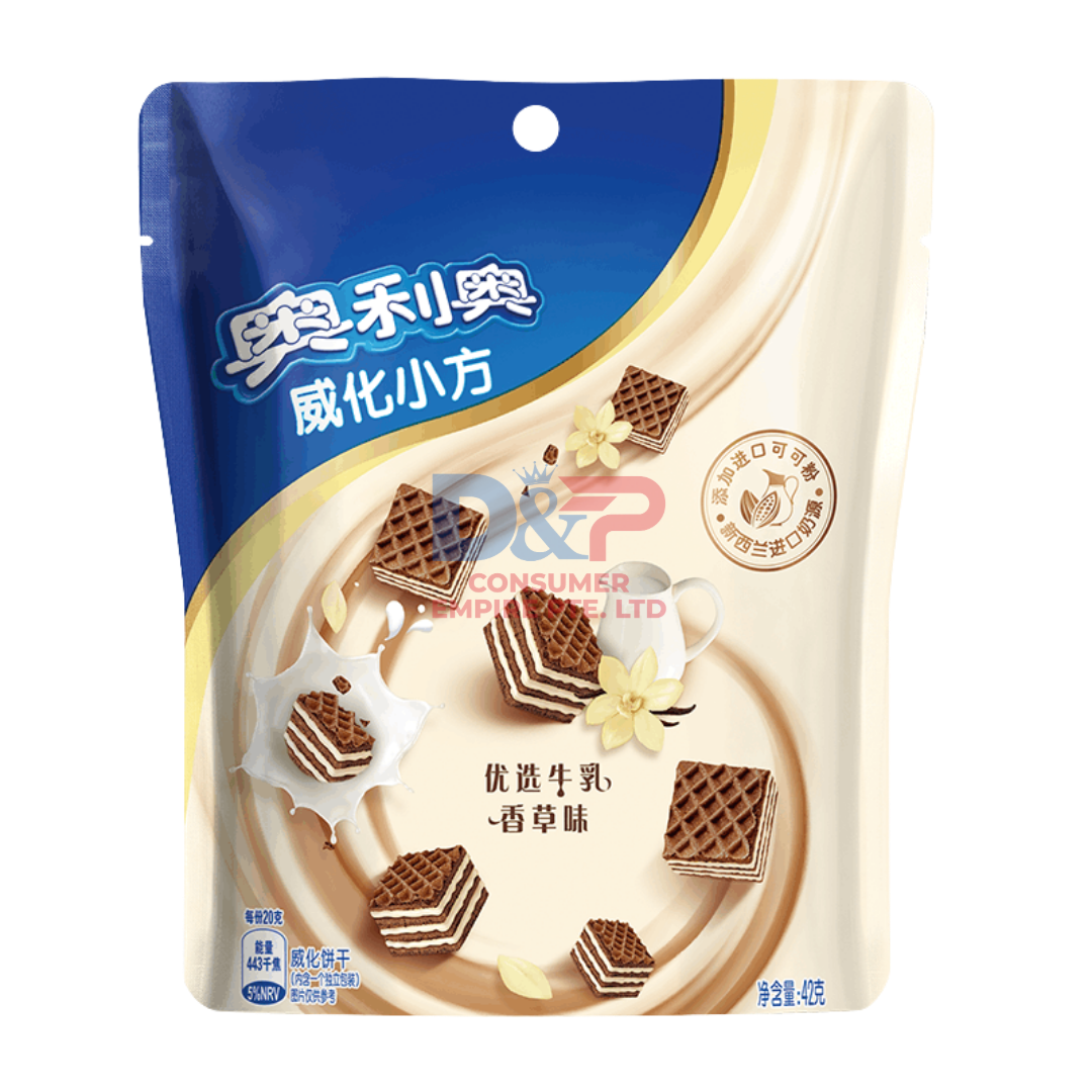 OREO WAFER SMALL SQUARE MILK VANILLA FLAVOR 42G WHOLESALE 42G - CHINA ORIGIN