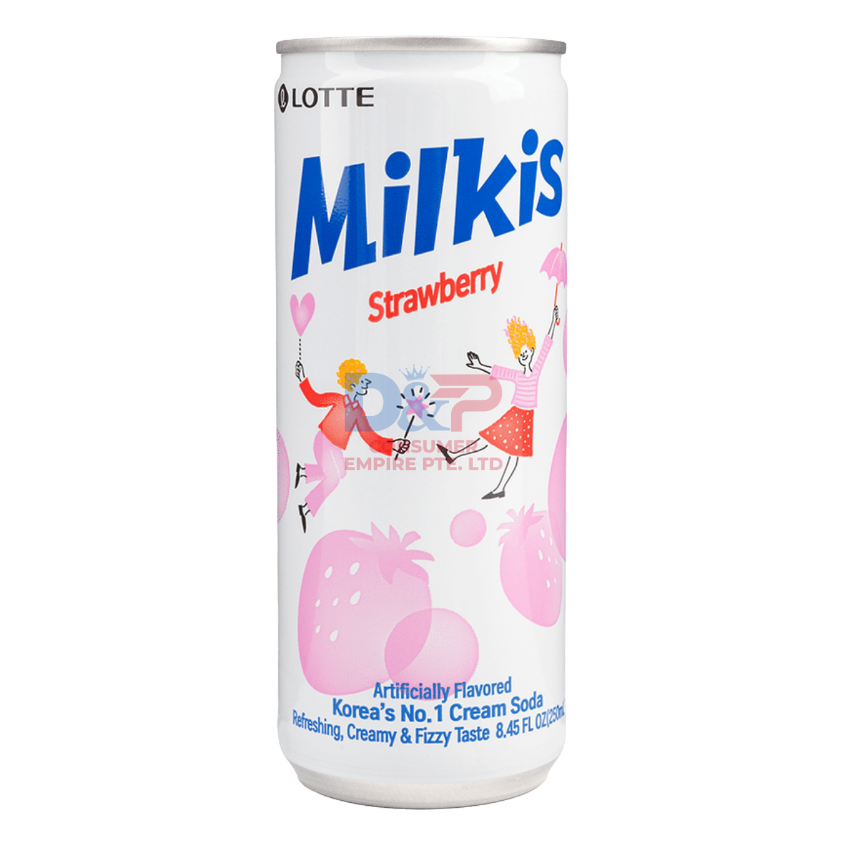 LOTTE MILKIS KOREAN CREAM SODA STRAWBERRY FLAVOUR 250ML WHOLESALE 250ML - KOREA ORIGIN