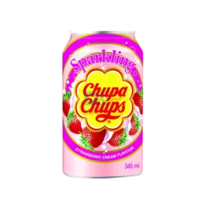 CHUPA CHUPS STRAWBERRY & CREAM FLAVOUR SODA 345ML WHOLESALE 345ML - KOREA ORIGIN