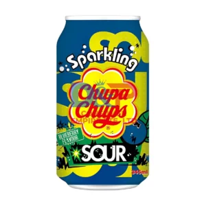 CHUPA CHUPS SOUR BLUEBERRY FLAVOUR SODA 345ML WHOLESALE 345ML - KOREA ORIGIN