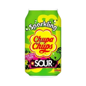 CHUPA CHUPS SOUR GREEN APPLE FLAVOUR SODA 345ML WHOLESALE 345ML - KOREA ORIGIN