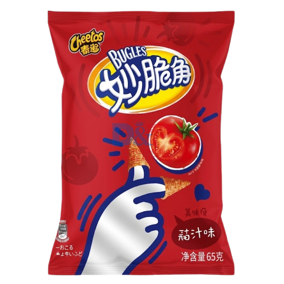 CHEETOS CRISPY BUGLES TOMATO JUICE FLAVOR 65G WHOLESALE 65G - CHINA ORIGIN