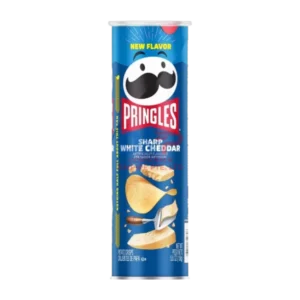 PRINGLES SUPER STACK SHARP CRISPS WHITE CHEDDAR 155.5G WHOLESALE 155.5G - US ORIGIN
