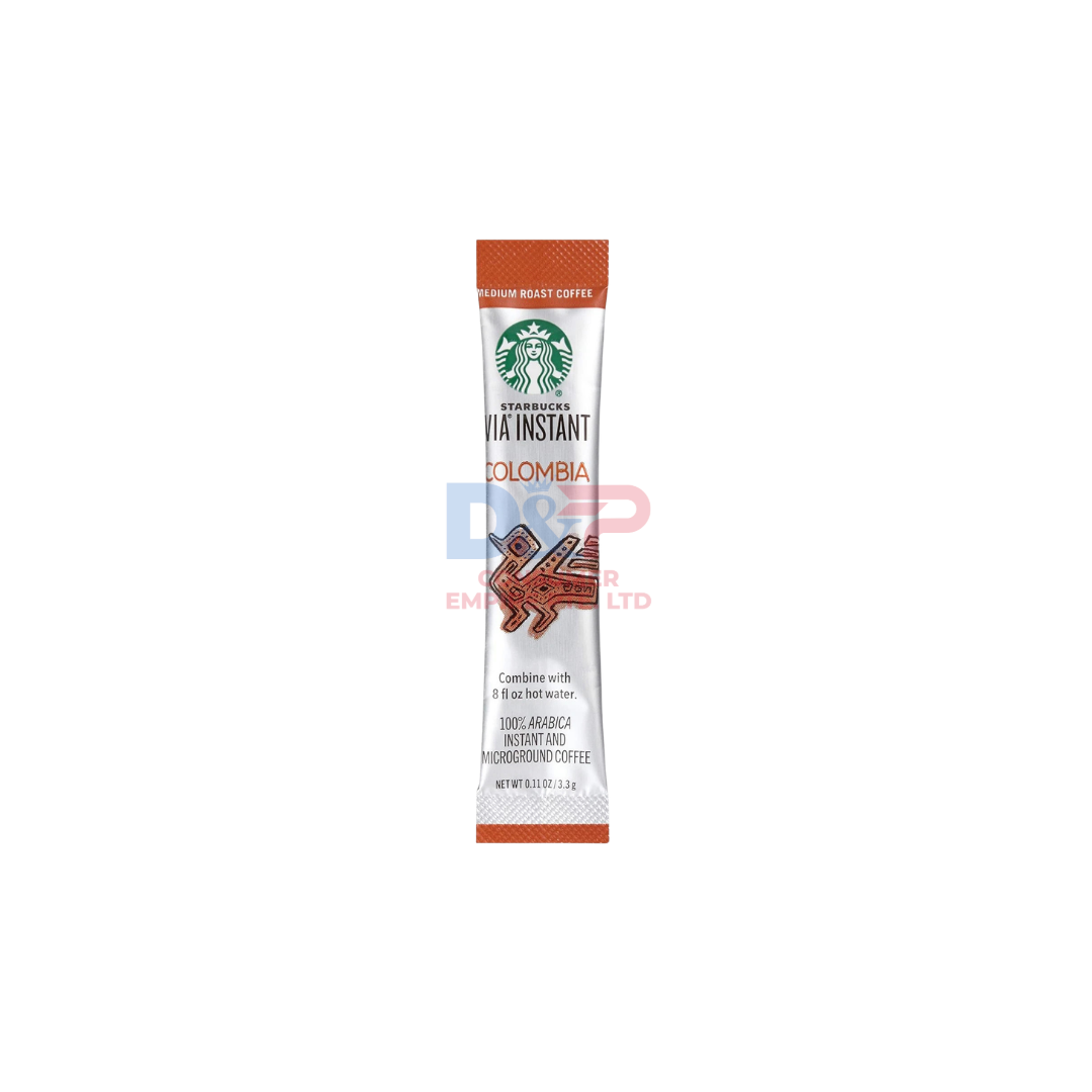STARBUCKS VIA INSTANT COLOMBIA COFFEE 3.3G WHOLESALE 3.3G - US ORIGIN