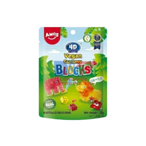 AMOS 4D FRUIT JUICE GUMMY BLOCKS ( TROPICAL FRUIT ) 135G WHOLESALE 135G - CHINA ORIGIN