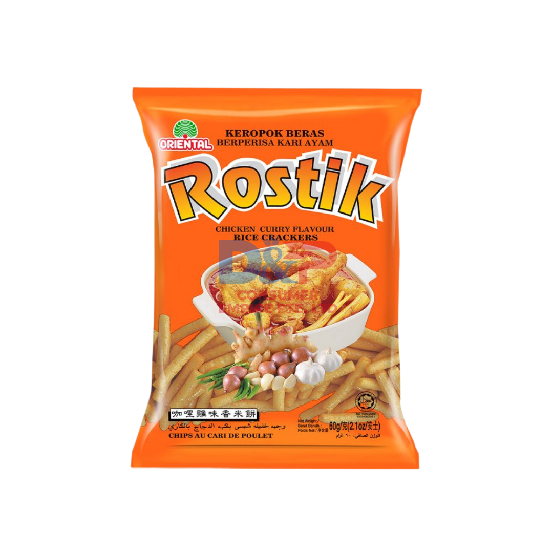ORIENTAL ORIENTAL SNACKS ROSTIK CHICKEN CURRY 60G WHOLESALE 60G - MALAYSIA ORIGIN
