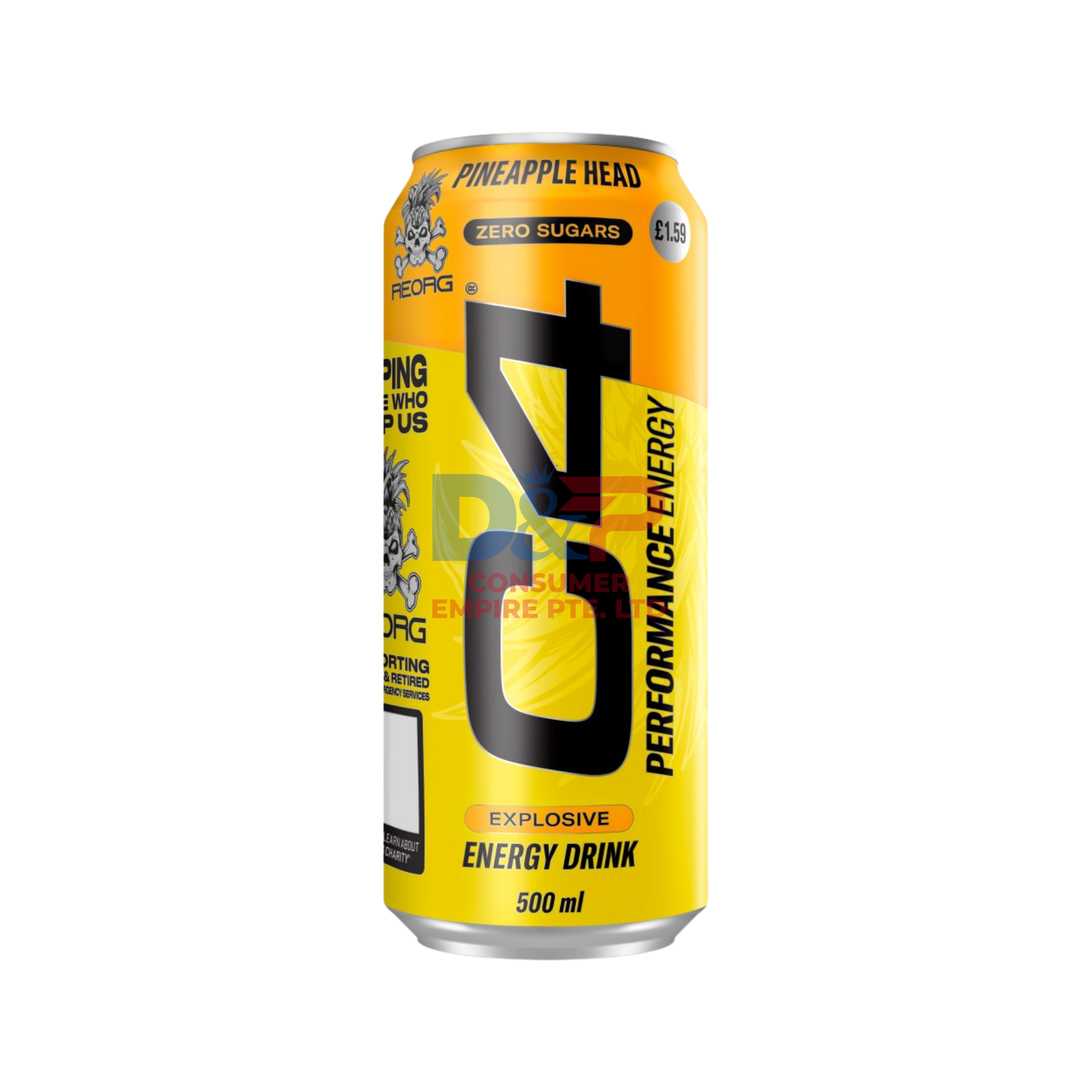 C4 PERFORMANCE ENERGY PINEAPPLE HEAD 500ML WHOLESALE 500ML - UK ORIGIN
